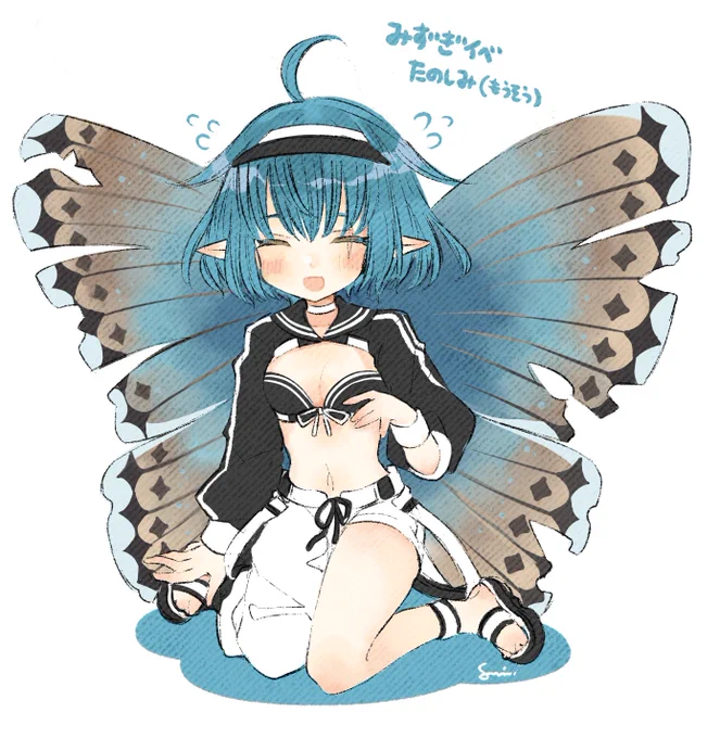 完全妄想ファンアート描いてたらトネリコちゃん情報来て情緒不安定になった 水着イベント本当に楽しみ!!!!
