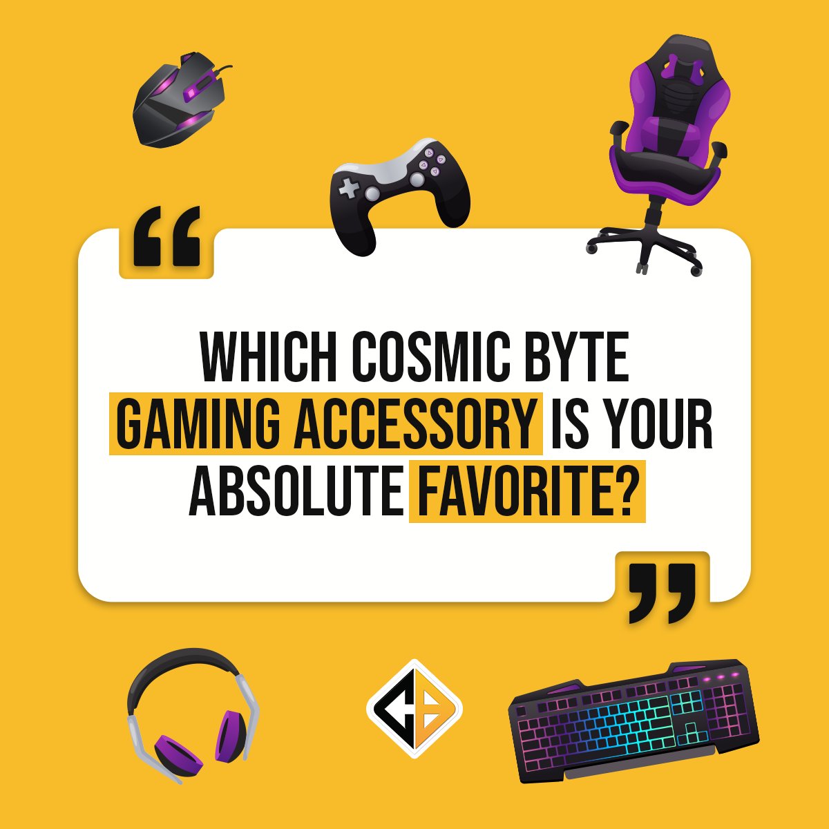cosmicbyteindia's tweet photo. Let's see which Cosmic Byte product you are eyeing right now ๐
#CosmicByte #SwitchToGodMode #CosmicByteGaming #Gamers #GamersLife #GamingProducts #GamingModeOn #Gears #PcGamers #PcGaming #gameonline https://t.co/hhCU5U4ep3