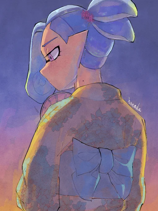 高めポニテのアザミを描きたかった