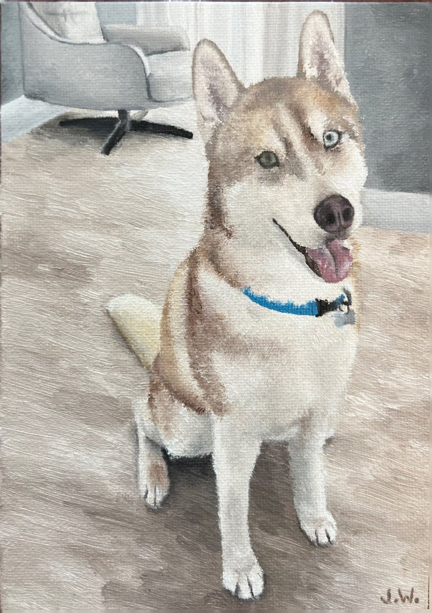 recently finished a painting a a gift for one of my best friends. some of u may recognize the dog :)