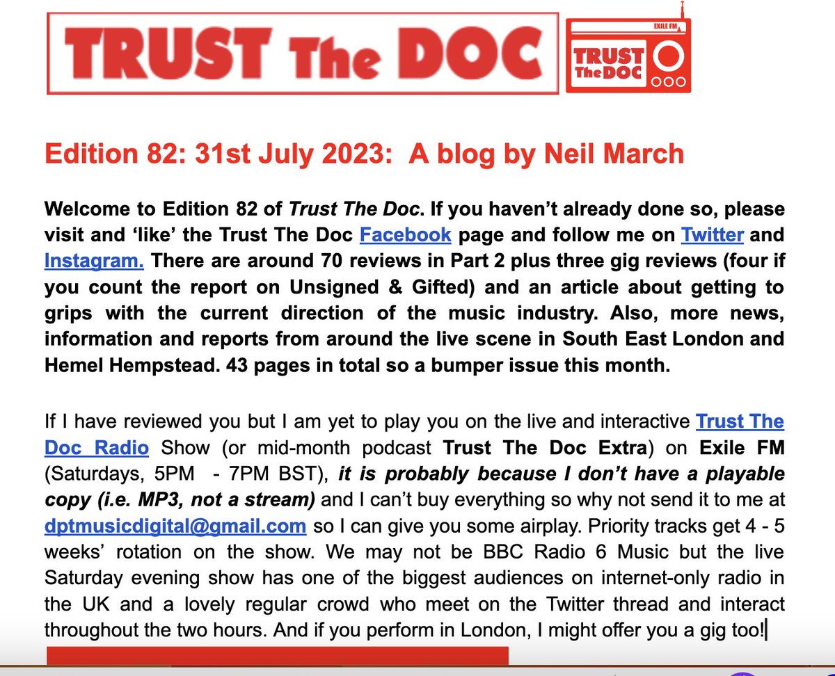 TrustTheDocUK's tweet photo. .. + in Ed 82 #TrustTheDoc:
@emily_jackman26 @Kiffie8 @caitlinlm_ @PaulTaylorPiano @mdonoghuemusic @alienalarms #VanDeimian @pulsesnotts x @mdonoghuemusic @strange__flesh @MinimumsActual @Blair_Coron @JoshanMahmud @davidkofi_ @AstrakanProject + lots more..
https://t.co/PG6GtQSJXI https://t.co/uCgIUl6shk