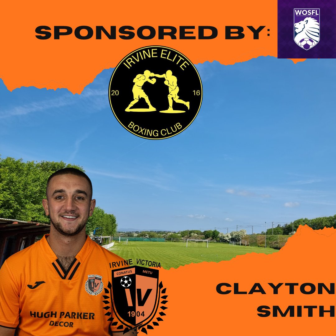 Many thanks to Irvine Elite Boxing Club for sponsoring Clayton Smith for the season. Find them on Facebook.

Plenty of players still available for sponsorship at only £50 🟠⚫️