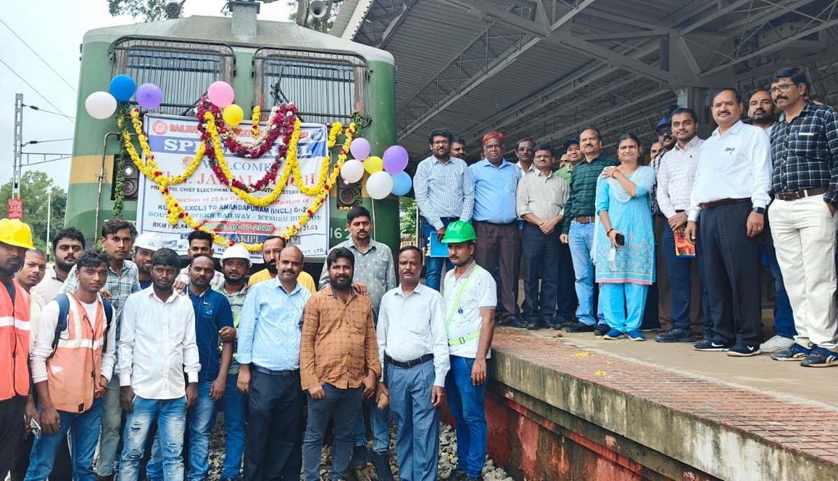 #mission100percentelectrification
With this, total commissioning by CORE in 2023-2024 stands at 101.92 RKM/206.1 TKM
Congratulations Team Bengaluru!!