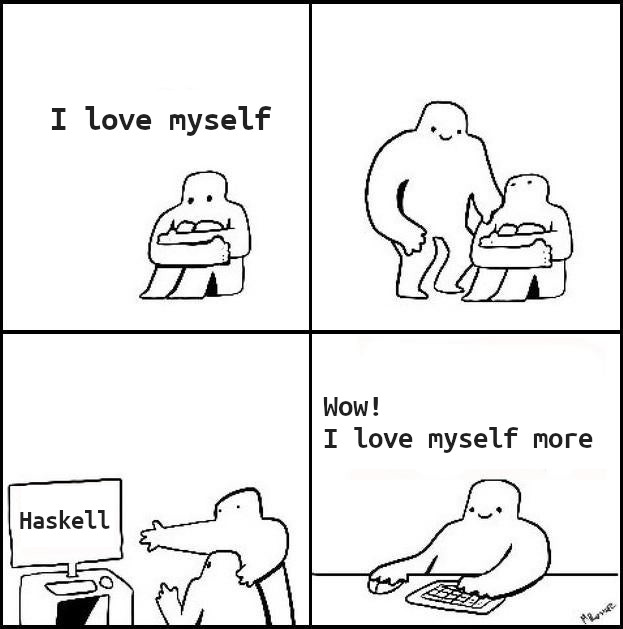 graninas's tweet photo. On my 38th birthday, I'll tell you my Haskell story:

- how I got into Haskell,
- why I love Haskell,
- why I still love it despite I'm a kind of an outcast in the community,
- how Haskell influences C++ and other languages.

⬇️ Thread 🧵 https://t.co/6gTMtN9Bez