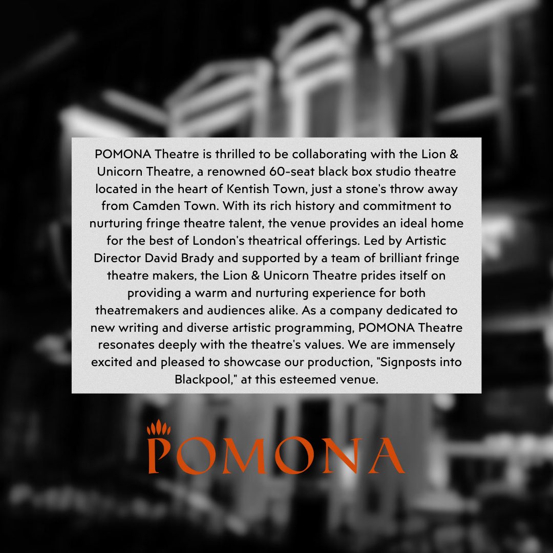 Pomona Theatre (@pomonatheatre) on Twitter photo 🧡 VENUE SPOTLIGHT 🧡
We can’t wait to open at the Lion and Unicorn Theatre (@landutheatre) tomorrow at 8:30pm.
Tickets Selling Fast 🔥
🎟️ Grab Yours Now - app.lineupnow.com/event/signs-in…
<a href="/CamdenFringe/">Camden Fringe</a> 🧡 VENUE SPOTLIGHT 🧡
We can’t wait to open at the Lion and Unicorn Theatre (@landutheatre) tomorrow at 8:30pm.
Tickets Selling Fast 🔥
🎟️ Grab Yours Now - app.lineupnow.com/event/signs-in…
<a href="/CamdenFringe/">Camden Fringe</a>
