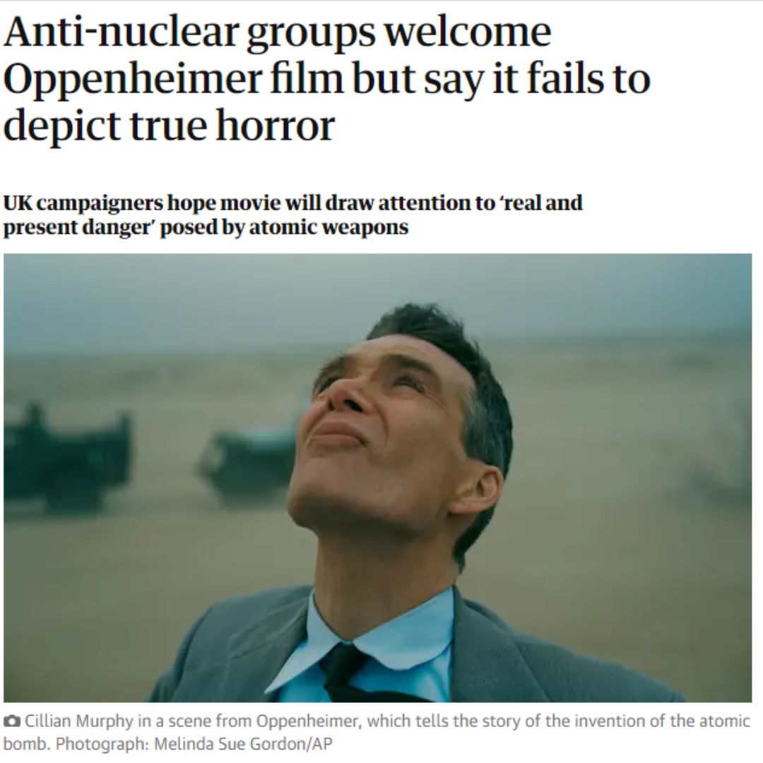 😱 Did you leave a screening of #Oppenheimer shocked by the devastating horror of nuclear weapons?

☮️ Get involved with CND today and help us campaign to get rid of them for good. #NuclearBan

Join: cnduk.org/join/