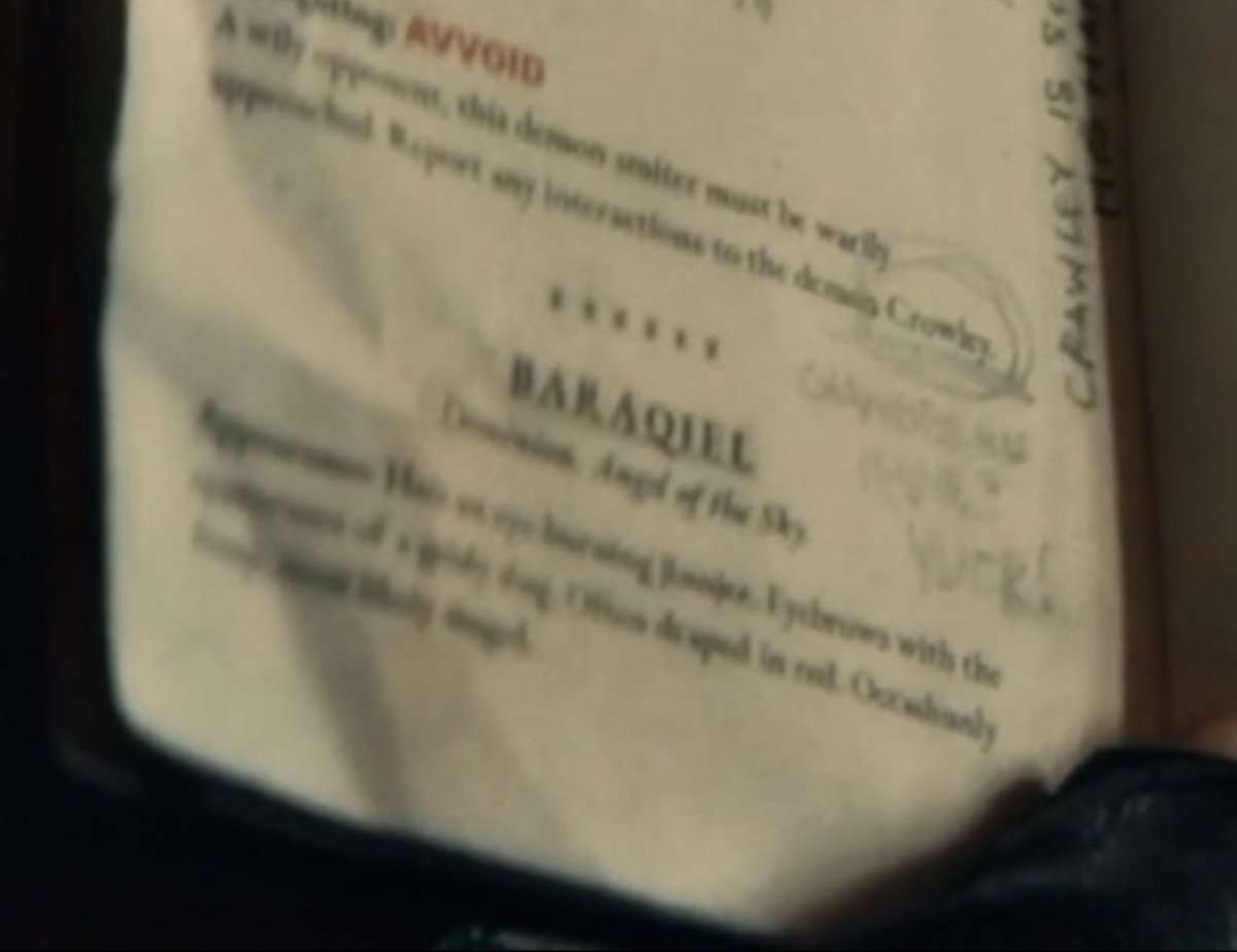 I saw someone post this picture and it mentions crowley. Then under it there is a bit that says about Baraqiel so coincidence I think not