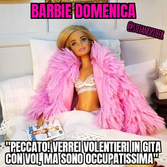 StefanoPiffer74's tweet photo. BARBIE DOMENICA!
Batterie non incluse. Tanto non si muove
.
Gioca anche tu con la tua nuovissima Barbie e inventa ogni volta una scusa diversa per poter trascorrere il giorno a letto scrivendo post con gli hashtag #tempoperme e #dayoff #BarbieTheMovie #BarbieMovie #BARBIE https://t.co/28SFDEvuH5