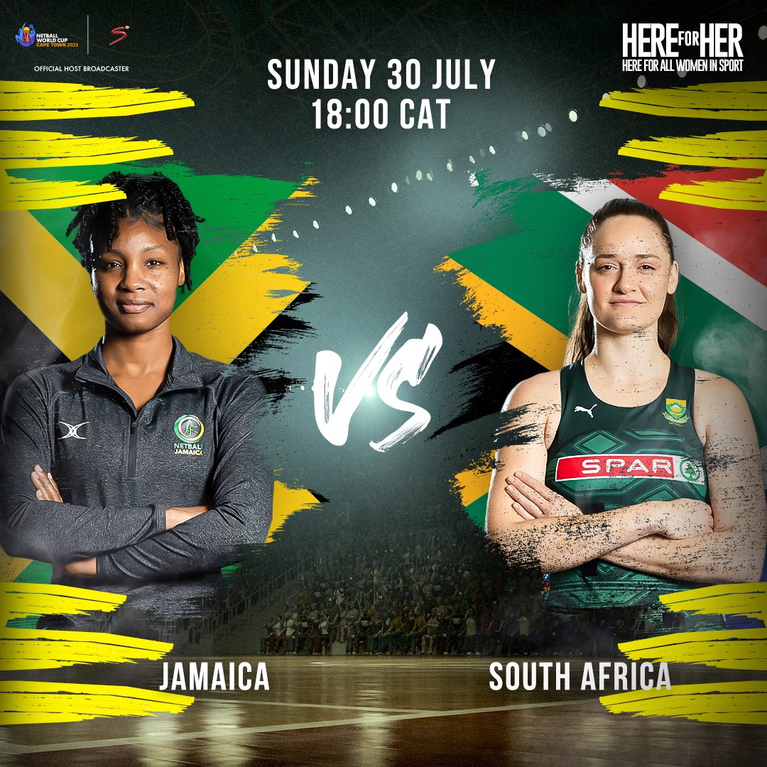 TelkomZA's tweet photo. It's 𝗗𝗔𝗬 3️⃣ of the #NWC2023 🏆🙌

The game we have all been waiting for is here💪 SOUTH AFRICA VS JAMAICA 🇿🇦🇯🇲

Stay tuned to our page, you might get a chance to see it live, Capetonians😉 

Or catch it live on @SuperSportTV
#NWC2023  #STANDTALL #DoThingsBig4Netball https://t.co/xGTBaq6Ybz
