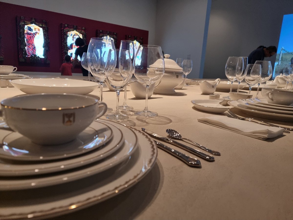 YossiZilberman's tweet image. Yesterday I visited @israelmuseum where they showcased a new exhibition called #TheFeast. What a nice surprise it was to find out that even @IsraelMFA silverware were on display as another way to present ourselves 🇮🇱 to the world 🍽️🕎