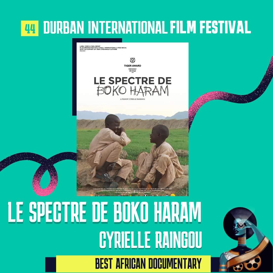 I woke up with this great recognition from one of the top and vibrant festivals in our beloved continent✨✨✨
Thanks a lot <a href="/DIFFest/">Durban International Film Festival</a> for awarding Le spectre de Boko Haram the Best African documentary 2023 💖 
Thank you to <a href="/encountersdoc/">Encounters Festival</a> for opening up the road to my film in SA!