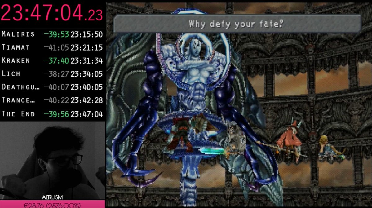 I DID IT! I ACHIEVED MY ULTIMATE GOAL!
I FINISHED FF7, FF8 AND FF9 IN A ROW IN LESS THAN ONE DAY!