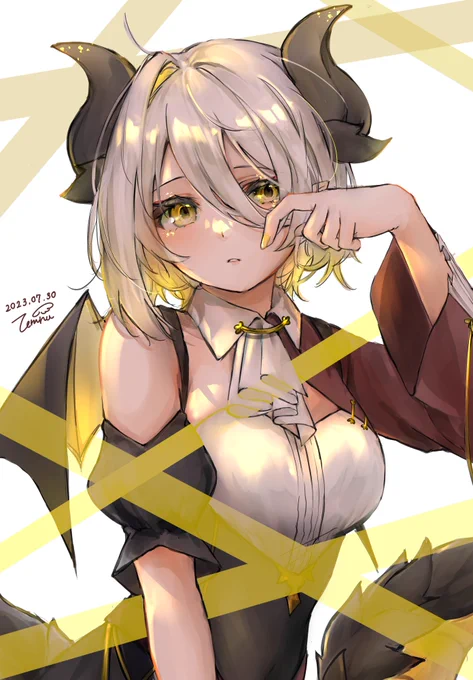 「……おはよ」#創作 #イラスト 