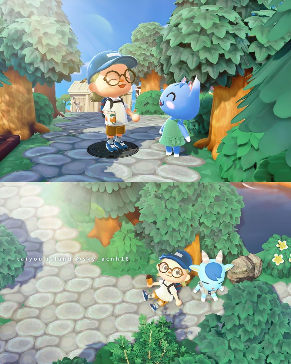 sky_acnh18's tweet image. 夏が来たッ🍉🦈🌱
#あつ森写真部 #acnh