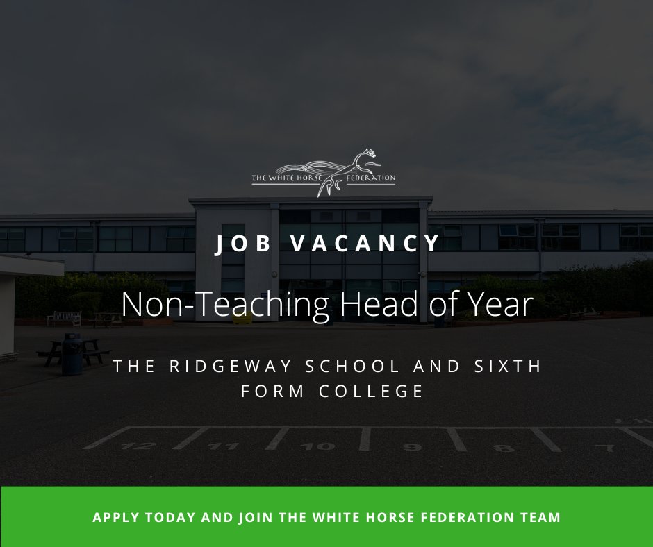 The Ridgeway is looking for a Non-Teaching Head of Year to join our team! If you have previous experience working in a pastoral role with children, this might be the job for you! Find out more here: ayr.app/l/Qn9d