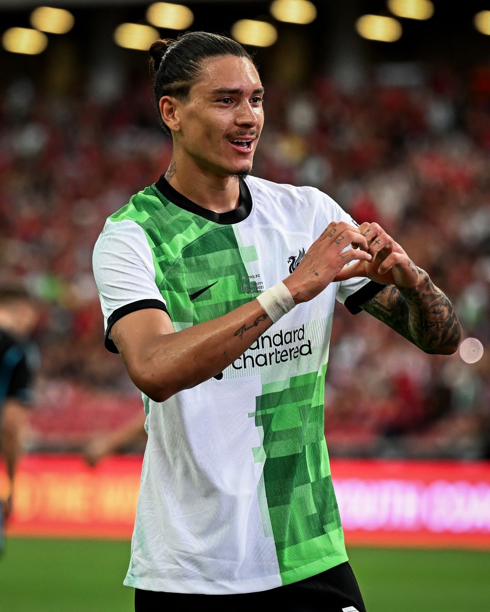brfootball's tweet photo. Darwin Núñez already has four goals and an assist through three Liverpool preseason games 🫶 https://t.co/J3Nutw6jV9