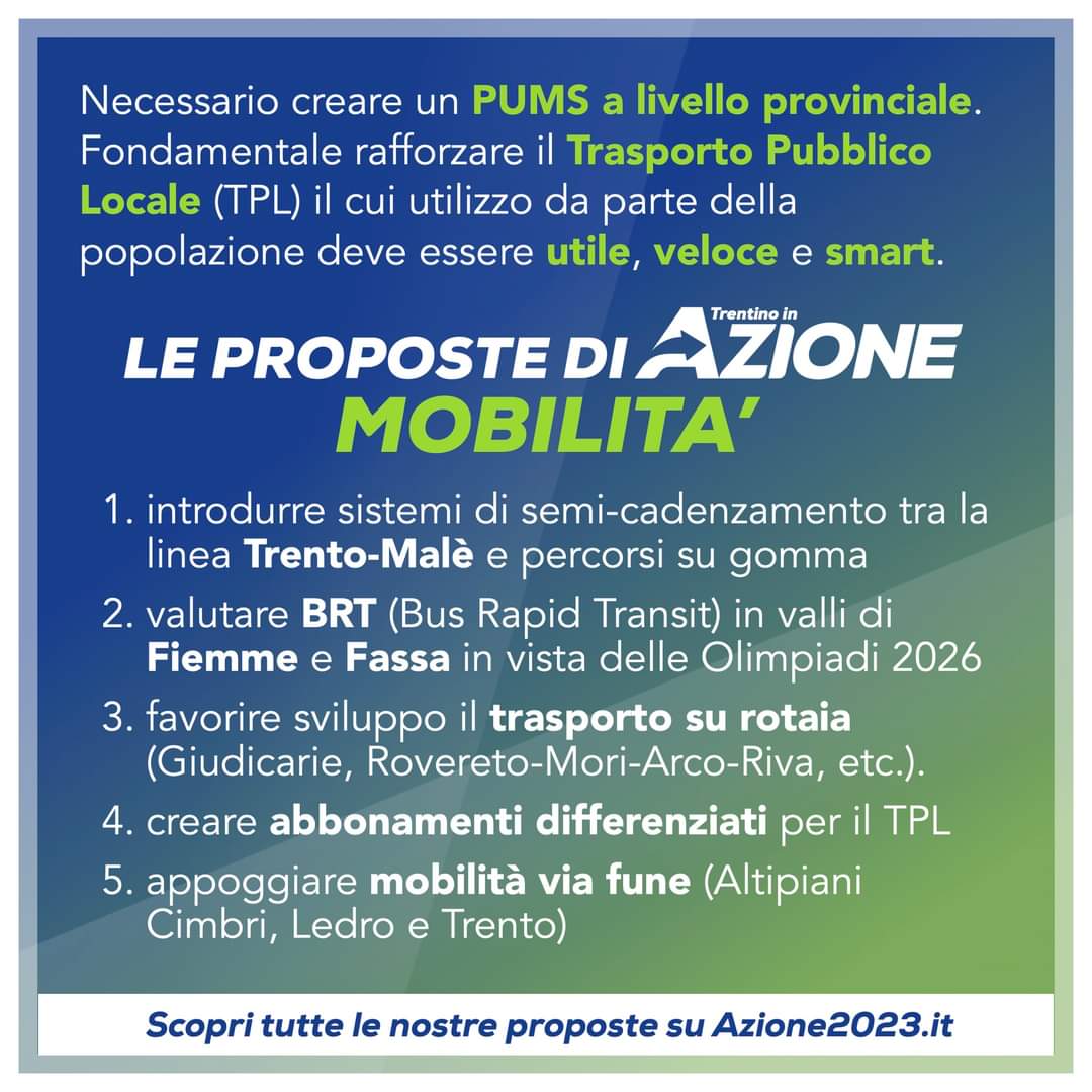 #mobility #mobilitá #azione #trentino @Trentino_Azione  <a href="/Azione_it/">Azione</a>