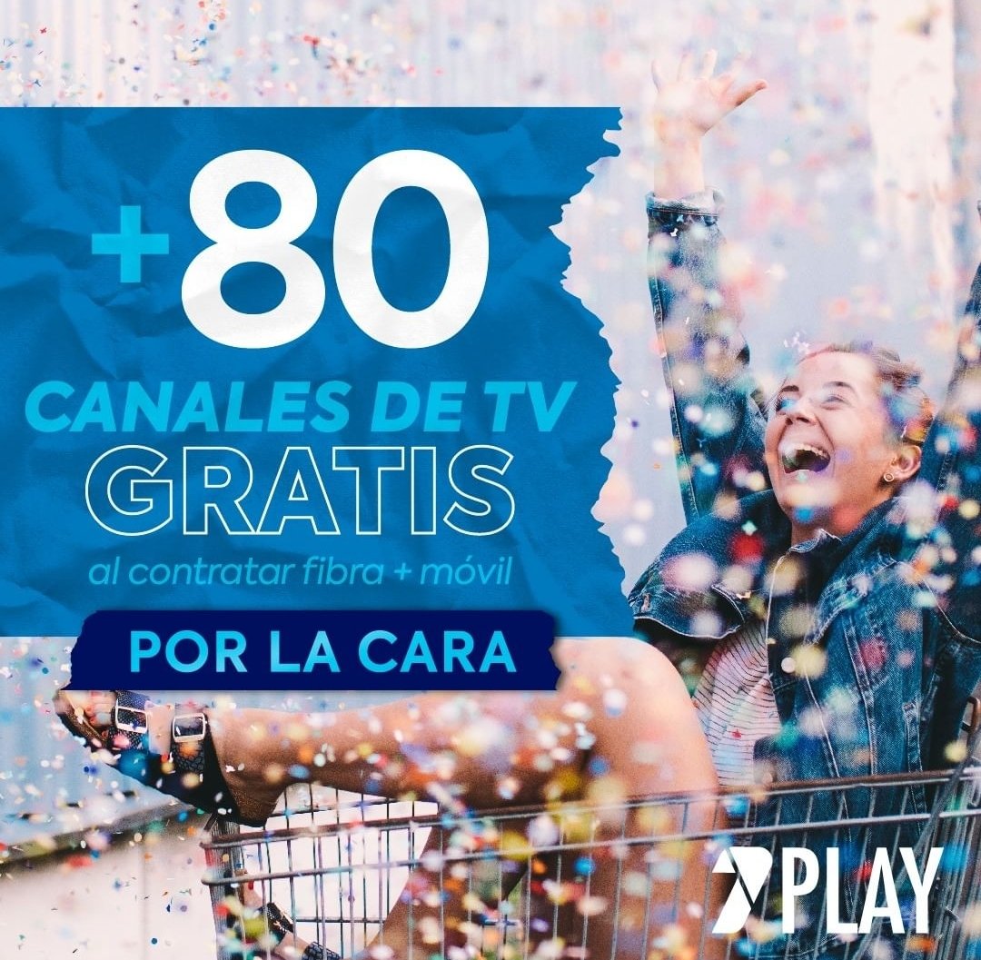 IntroAlovera's tweet image. Contrata tu tarifa de fibra+móvil con 7 Play y te llevas 80 canales de TV gratis 😉
Más info 
☎️949297678 📱660207129
✉️ introalovera@gmail.com
📌Intro Soluciones Informáticas
🌐7play.es
#Empiezaelcambio #7play #introalovera #informatica #comerciolocal