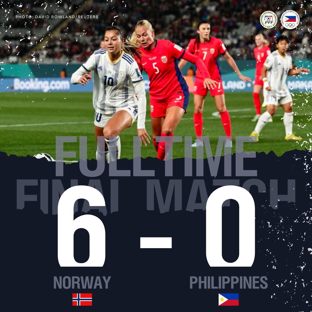 OlympicPHI's tweet photo. 🇵🇭 Team Filipinas, you redefind history with your victorious spirit at the @FIFAWWC ! Mabuhay kayo! Continue making #herstory! Nasa likod niyo ang buong Pilipinas!  Muli, congratulations and maraming salamat sa inyo!  #LabanFilipinas #ParaSaBayan #FilipinasTayo #FWWC2023 🟡🔴🔵 https://t.co/duhZB3vPrV