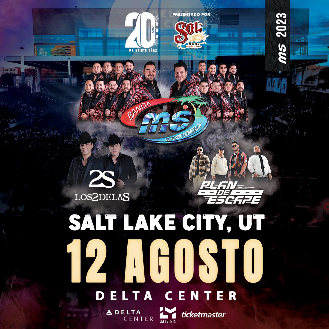 LizosMusic's tweet photo. Qué fiestón se va a armar con la @BANDA_MS #PlanDeEscape @los2dela_S en Denver y Salt Lake City 💥🍻 ¿Ya compraron sus boletos? 😎 https://t.co/Sjl4olzxVI