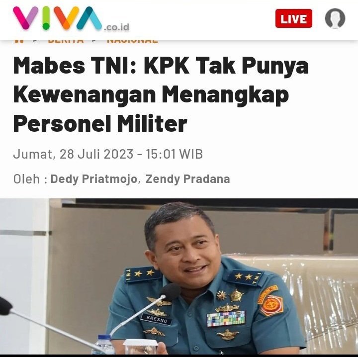KangManto123's tweet image. TNI bersama rakyat

TNI yang korupsi
TNI yang mengadili

Fix tahun depan gw masuk TNI

Tolong adiknya dibantu dong @KejaksaanRI

#SAVEKPK
@prabowo 
@mohmahfudmd 
@jokowi