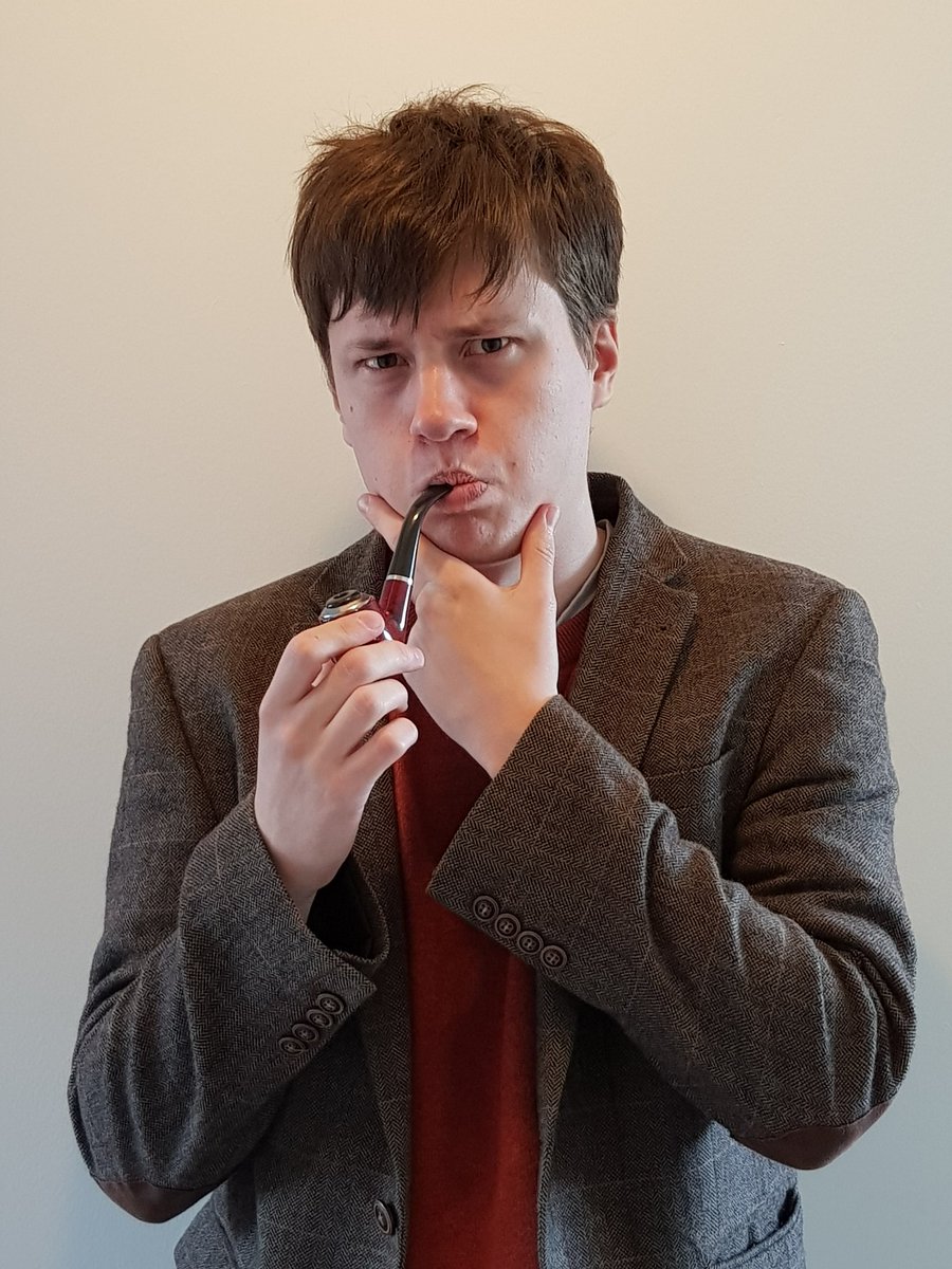 Mitch is getting in the history mood for tonight's <a href="/durhamfringe/">Durham Fringe Festival</a> show.

What is he thinking about? Is that pipe real? What would it be like to be held in those strong arms...?

For answers to these questions and more, see you this evening for another show!