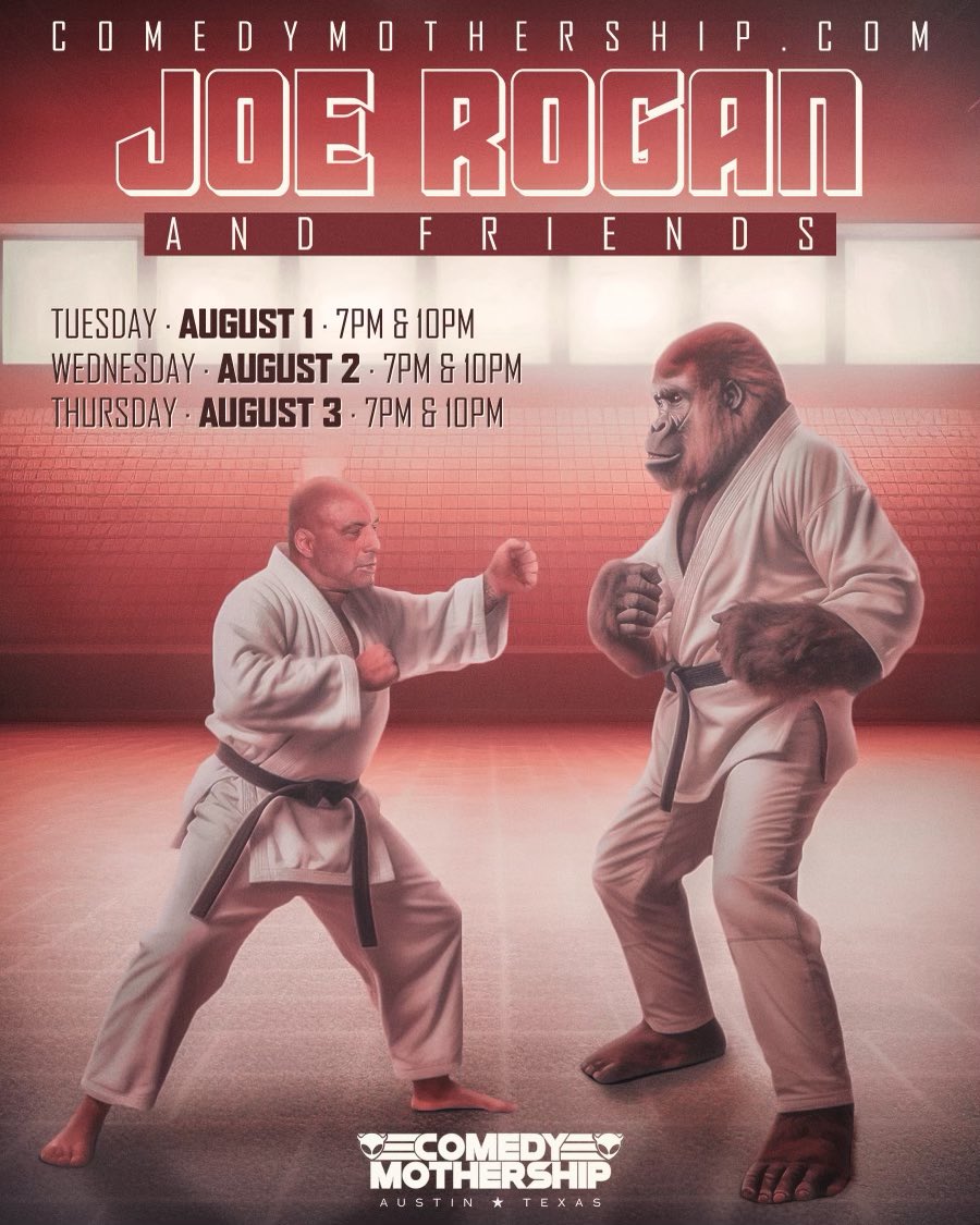 joerogan's tweet photo. Austin! This week- Tuesday Wednesday and Thursday at the Comedy Mothership https://t.co/Fl4CW5Sdid
Let’s fucking goooooooo https://t.co/rBqJhMnxIC