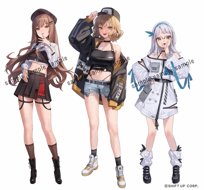「 #NIKKE × ファミマ」のコラボイラストを務めました。 私服ニケを作業できて光栄でした。