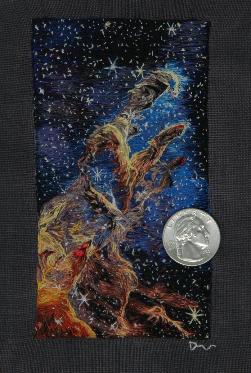 NASAWebb's tweet photo. Does the vastness of space fill you with existential...thread? 🧵 

This #WorldEmbroideryDay, check out some crafty creations inspired by imagery from the Webb telescope and other NASA missions: https://t.co/NQqWMberBC https://t.co/D8m3ldyVru