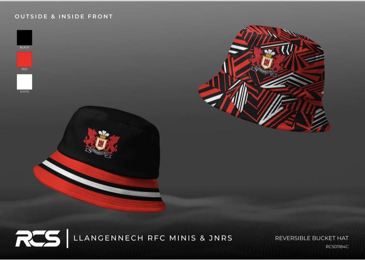 LLANGENNECH RFC BUCKET HATS Now Available, £16 or 2 for £30. Message us to order yours now. ⚫️🔴⚪️