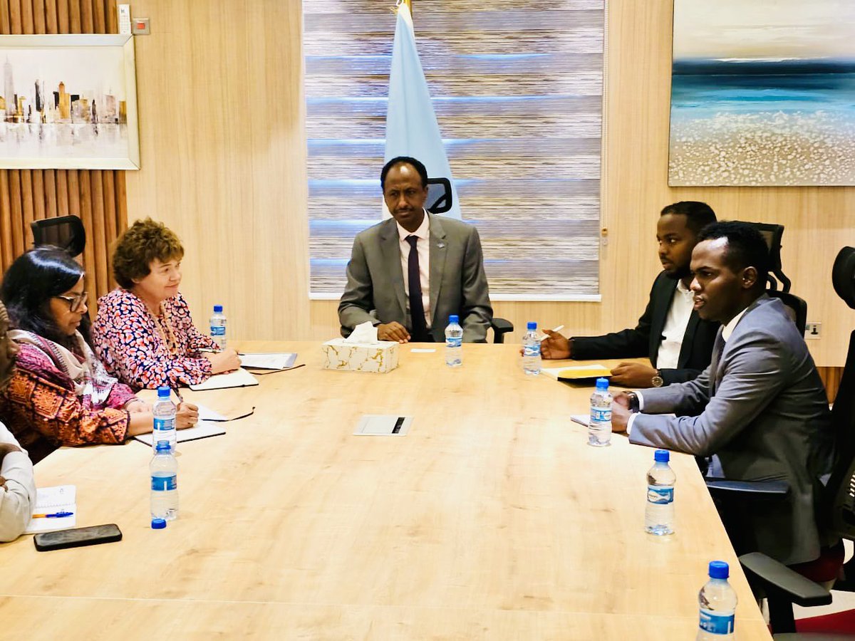Drdoodishe's tweet photo. Today, I had the opportunity to meet with Ms. @CatrionaLaing1, the SRSG and Head of @UNSomalia. We discussed issues of mutual interest such as Mogadishu security, the transition period as well as community relations. Grateful for the unwavering support provided by the @UNSomalia. https://t.co/POEuUdVZ5v