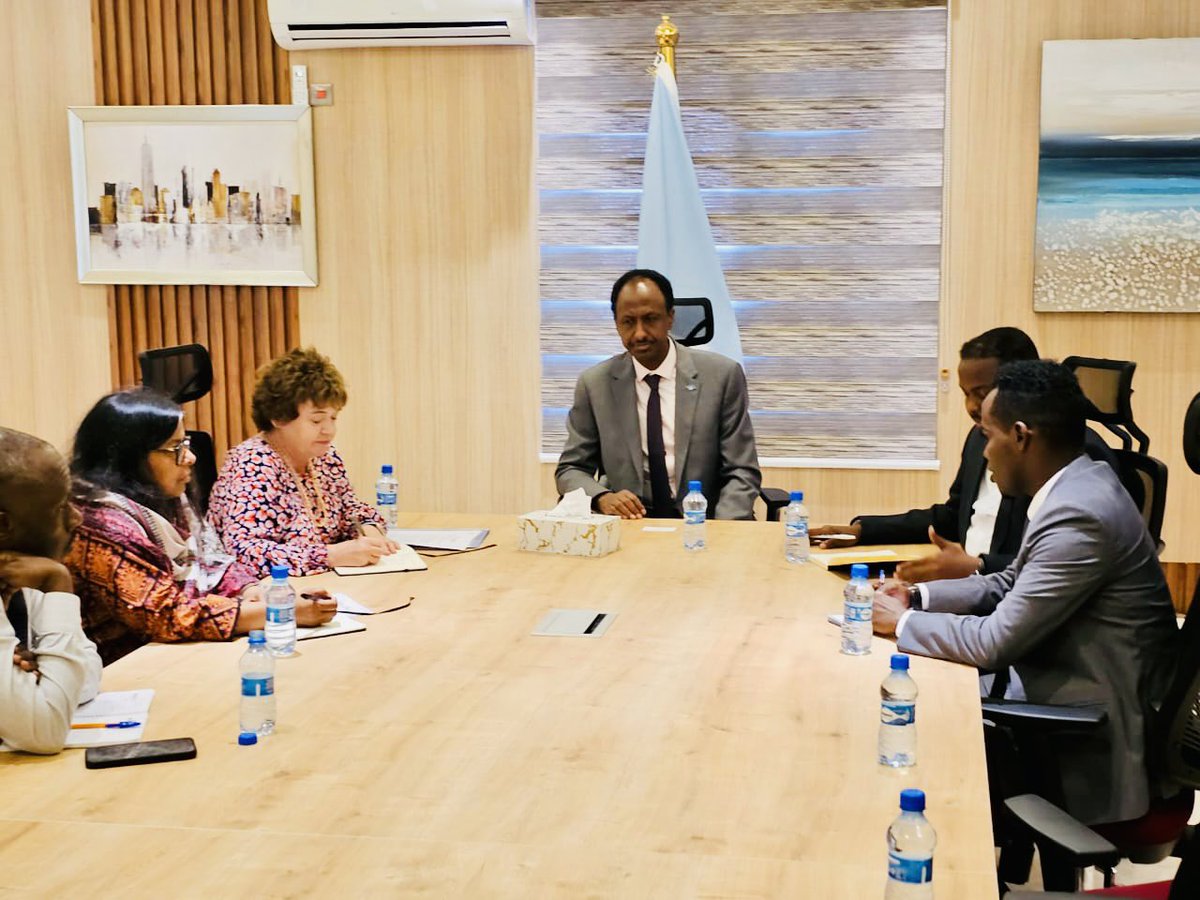 Drdoodishe's tweet photo. Today, I had the opportunity to meet with Ms. @CatrionaLaing1, the SRSG and Head of @UNSomalia. We discussed issues of mutual interest such as Mogadishu security, the transition period as well as community relations. Grateful for the unwavering support provided by the @UNSomalia. https://t.co/POEuUdVZ5v