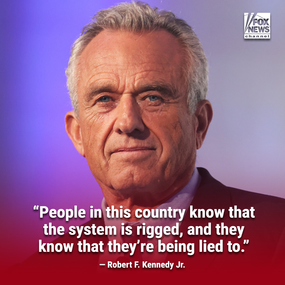 FoxNews's tweet photo. UNDERDOG'S AMBITION: Democratic presidential candidate @RobertKennedyJr says he wants to end the polarization of Americans by “telling the truth” if he were to be elected president. https://t.co/hZ3SKAwdFQ