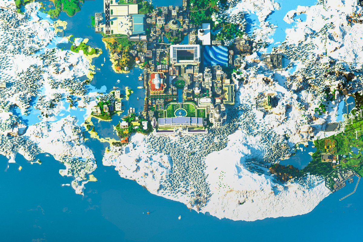 ProjectZearthMC's tweet photo. Premium city and the alps. Render by Noxi.
For more renders please follow us on our channel!

#minecraft #minecraftmemes  #memesdaily #minecraftbuilds #minecraftpe #minecraftbuild #Cepton #Jijilocity #ProjectZearth https://t.co/e7UIDSnl0F