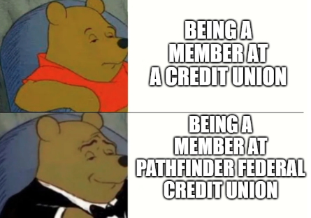 PathfinderFCU's tweet photo. Get the best credit union experience ever - ✅ #MakingBankingAsEasyAsABC  💸Flexible loans 🤝Secure and reliable banking 🔒 #yourcreditunion https://t.co/3PgcmA7mXn