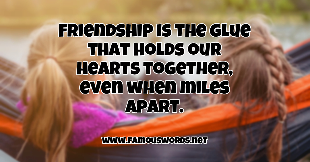 cc_literally's tweet photo. "Friendship is the glue that holds our hearts together, even when miles apart."

#InternationalDayofFriendship  #Friends #FriendsSayings #Friendship #FriendshipSayings #Inspire #Quote #Quotes #QuoteOfTheDay #InspirationalQuotes 
 
Source: https://t.co/MyVf8OCp8C https://t.co/zOZ1NbHhDh