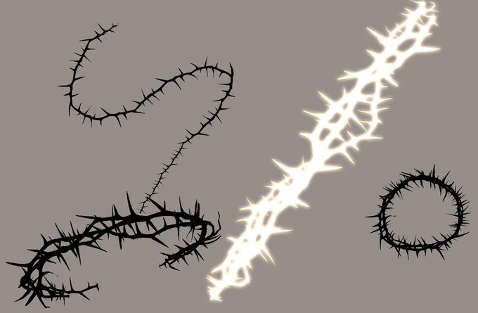 I was inspired by Lords of the Fallen's fuckin cool ass thorn lightning and made a thorn brush