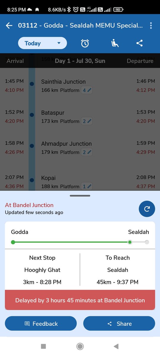 GuinRittik's tweet photo. @IRCTCofficial @IndiaRailway @EasternRailway @AshwiniVaishnaw

Why late this train every day?  Never seen a day that arrived on time!  People's time has no value! 😡 https://t.co/hEbebuGNqT