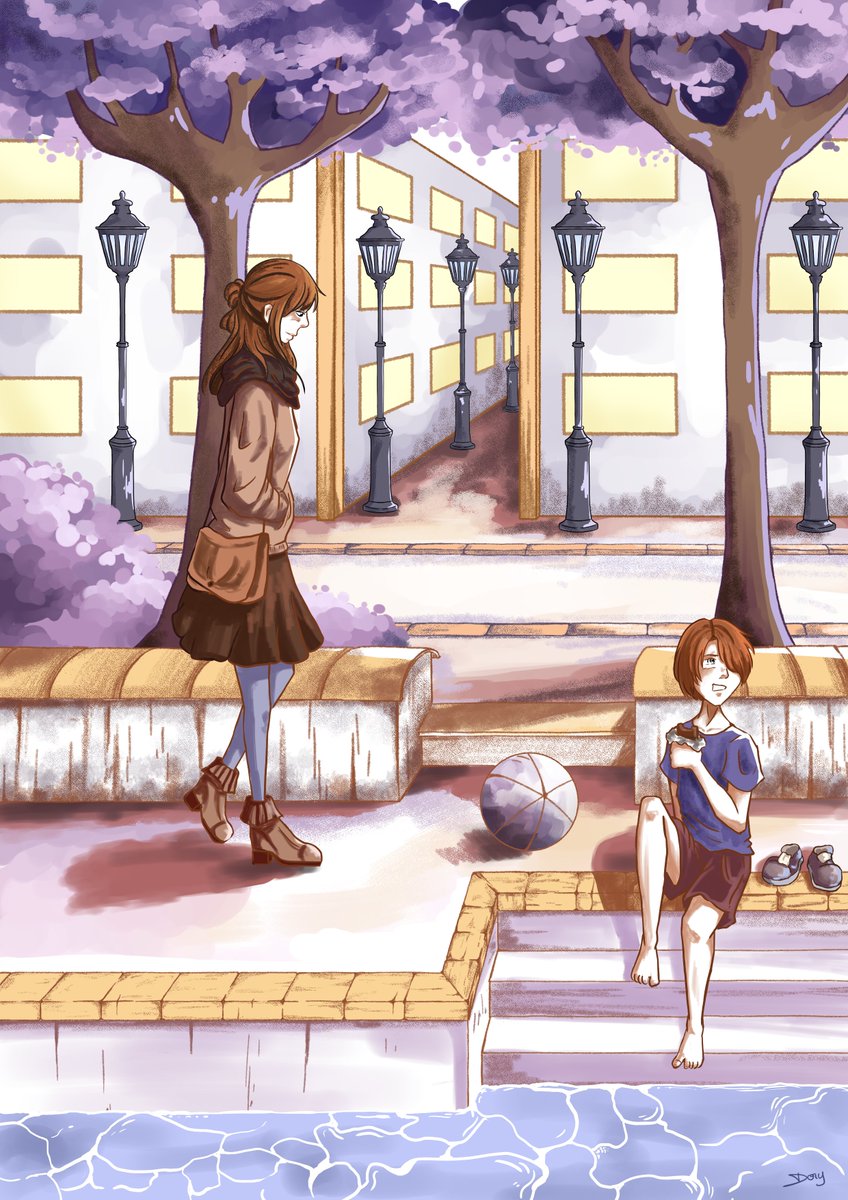 Nylorya_'s tweet photo. Opla, ça fait longtemps que je n'avais pas fait une grosse illustration bien complète. Je me suis un peu amusée avec les couleurs hehe ✨ https://t.co/nmXit8Zq8P