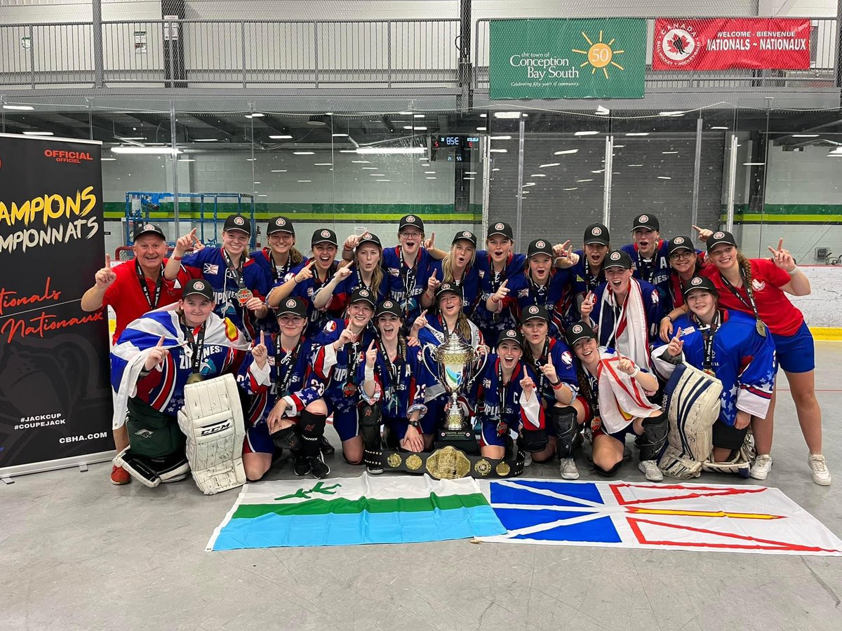 Congrats to <a href="/alliespencerr/">Allie Spencer</a> and the 19U Team Newfoundland  Ball Hockey Girls team on successfully defending their National Ball Hockey Title yesterday. They beat a strong and fast Team British Columbia in a Nail biting 3-2 OT finish to win on home soil!! Back to Back Champs!!