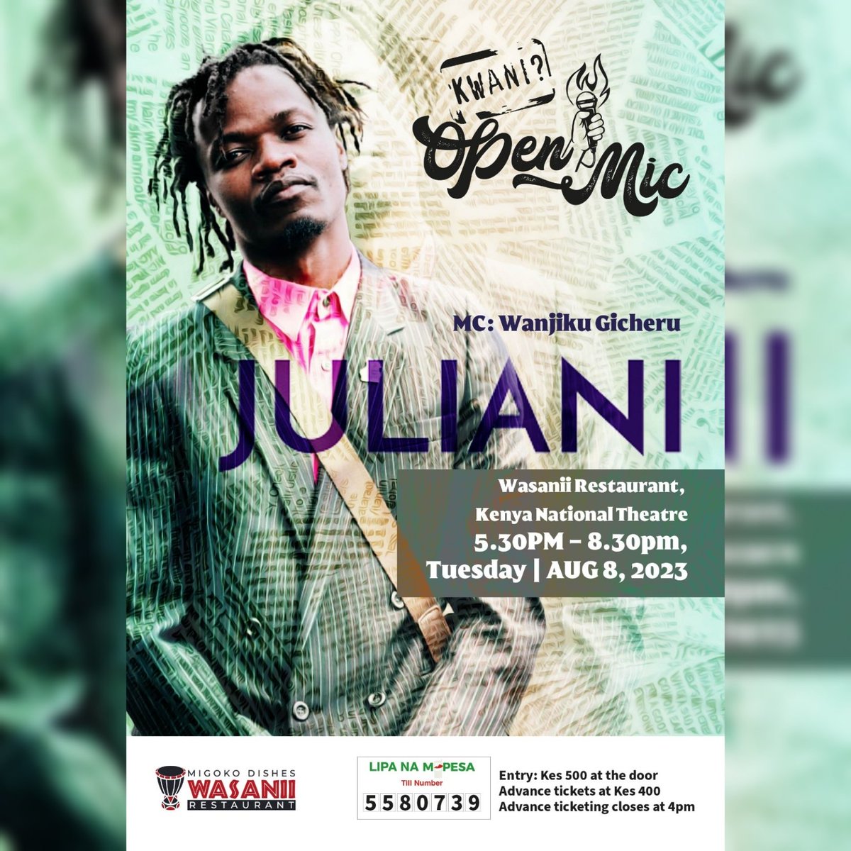We're ready. We're back. We'll be fire.

With @JulianiKenya

#nairobifinest #poetry254 #kenyapoetry #openmic