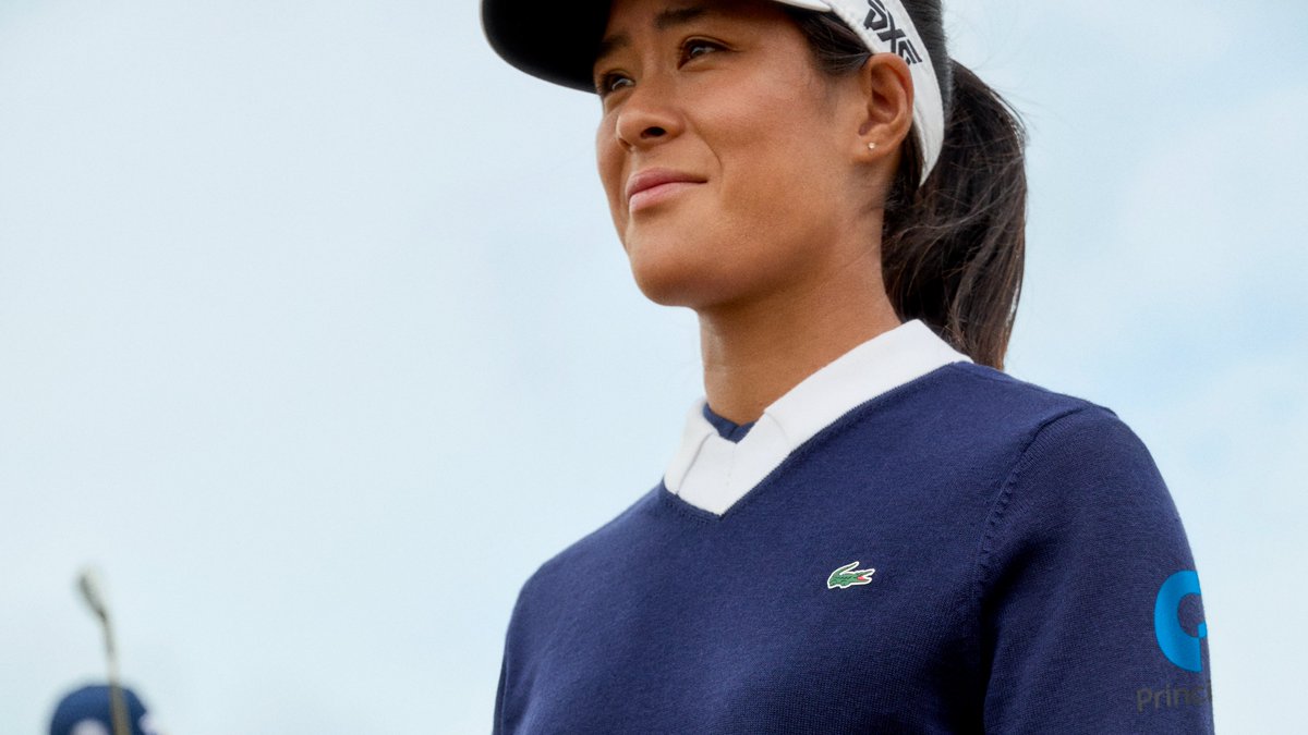 Lacoste's tweet photo. Break new ground.

@celineboutier wins in Evian to capture a first major victory. After Catherine Lacoste &amp; Patricia Meunier-Lebouc, she becomes the third Frenchwoman to win a Major. ⛳️

Congratulations to Céline and the team.
#TeamLacoste https://t.co/sz8Y7YVVpO