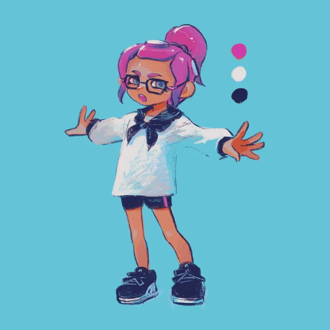 フォロワーのタコのギア可愛かったから描いた #splatoonart