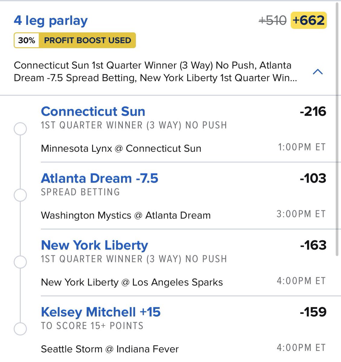 RawDoubleB's tweet image. Little WNBA profit boost play… LETS EAT🤑