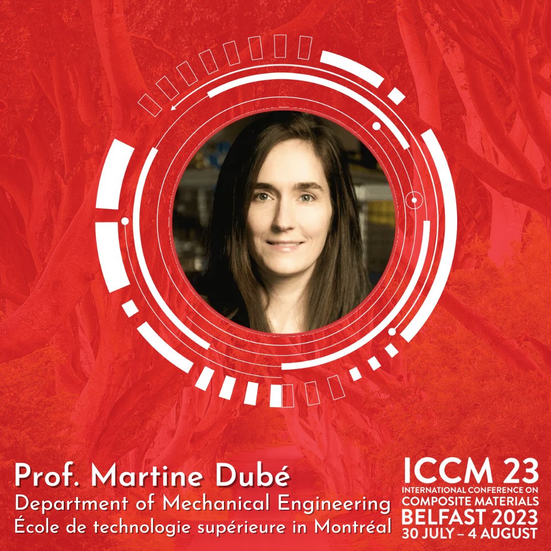 We are excited to hear Prof Martine Dubé's keynote presentation on New Susceptors for Induction Welding of #Thermoplastic #Composites at #ICCM23 in #Belfast on Tuesday 1st August 2023!

Register for ICCM23 Now: loom.ly/CEusC6A