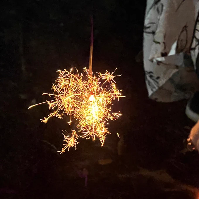 小学生ぶりくらいに花火した 友達が撮った写真たちエモい…