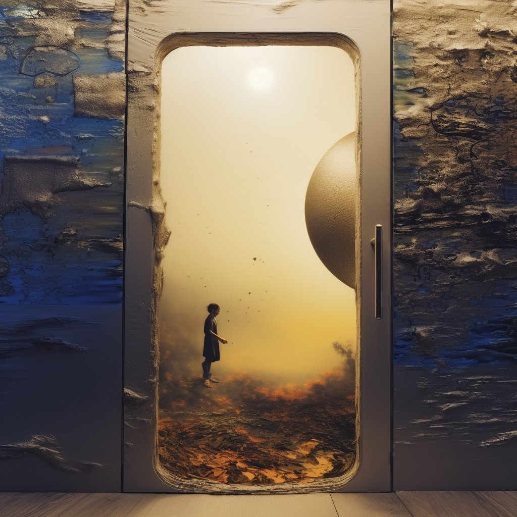 Crypto_Merz's tweet photo. #MerzmenschPresents: MERZmory Diffused

As a child, I loved doors. I was always curious to know what was behind them. As an adult, I opened the door and walked out.

Size: 16384 x 16384

https://t.co/1UCt4HtTEl

#tezos #aiart #AIArtCommunity https://t.co/rN7FktI8Kg