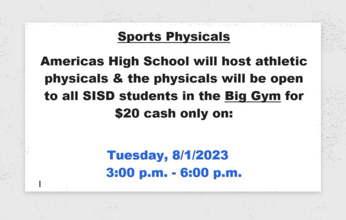 🏈 ⚽️ 🏐 🥎 ⚾️ 🏊‍♀️ 🎾 🤼‍♂️ 🏃🏻 🏃🏻‍♀️ 📣 @Coach_NoeRobles @JDrugan_PK8 @WEClarke_MS @ahstrainers17 @BlazerNationAHS @Americas_HS