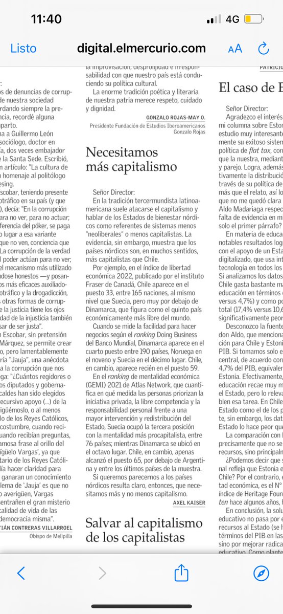 Hoy en El Mercurio: