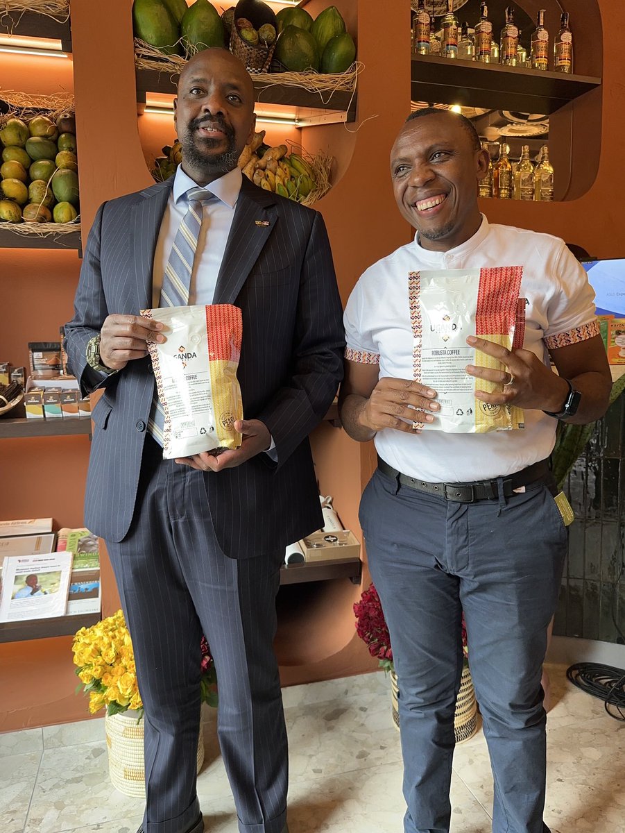 TugumeNelsonO's tweet photo. What a great day our President ⁦@KagutaMuseveni⁩ launching #Ugandaconnect in Serbia. We will have our coffee value added products to the Balkans ⁦@Odrek_Rwabwogo⁩ lots of thanks for championing this great effort on exports to earn 6Billion new money in the next 4 yrs https://t.co/uObh3E08gf